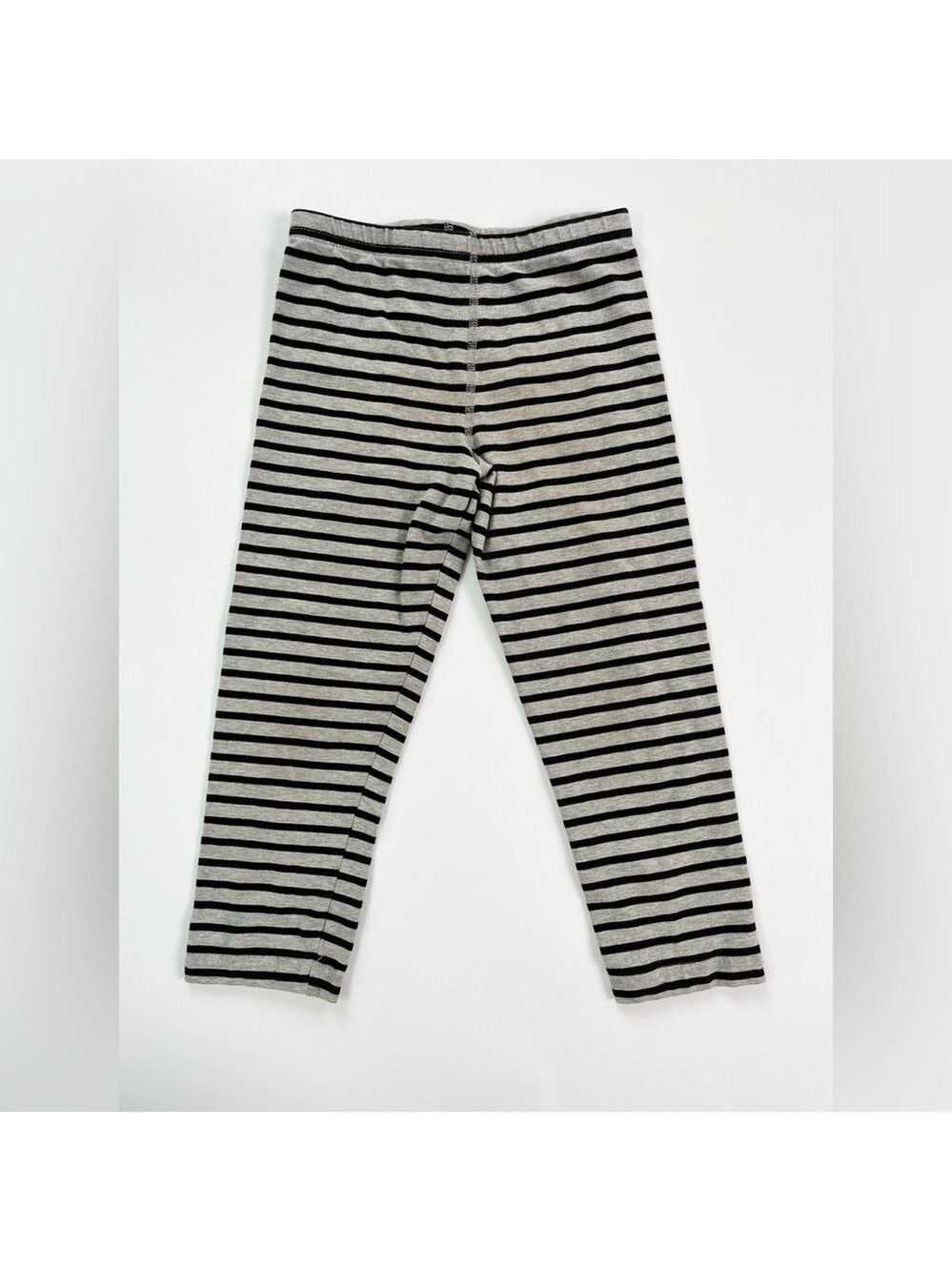 Peekaboo Beans Classic Black and Gray Striped Kids Leggings